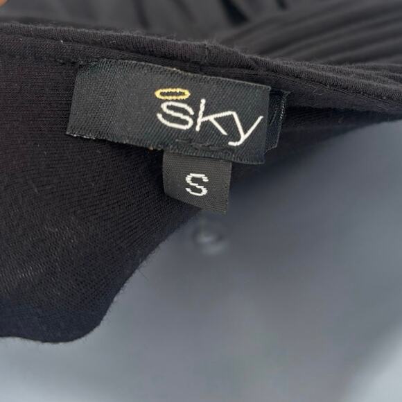 Sky Black Faux Leather Corset Top Maxi Dress Size S - Picture 7 of 7